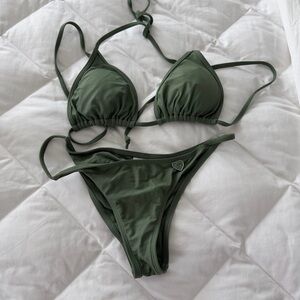 Body Glove Olive Green String Bikini